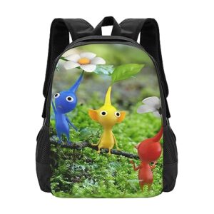 racek durable anime backpacks novelty 3d printed laptop backpack travel camping hiking daypack pik-min shoulders bag for men women