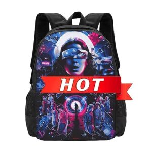 jinke stranger laptop backpack lightweight large capacity travel laptop backpack for women men stranger movie fan gift