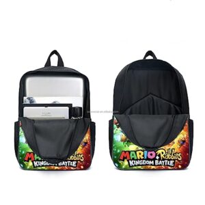 MARALICIA Mario Backpack Set of 3 Lunch Bag, and Pencil Bag Large 16 Inches Anime Cartoon (#17)