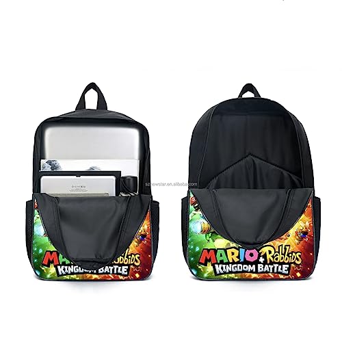 MARALICIA Mario Backpack Set of 3 Lunch Bag, and Pencil Bag Large 16 Inches Anime Cartoon (#17)