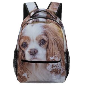 laptop backpack for traveling cavalier king charles spaniel carry on business backpack for men women casual daypack hiking sporting bag