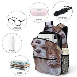 Laptop Backpack for Traveling Cavalier King Charles Spaniel Carry on Business Backpack for Men Women Casual Daypack Hiking Sporting Bag