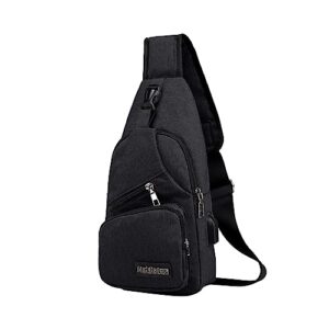 crossbody bags, waterproof strap bag with usb hole, hiking backpack multipurpose crossbody chest bag