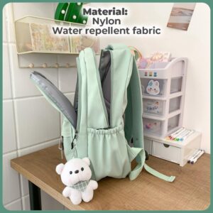 JYQF Cute Backpack for Women Aesthetic Backpack Brevite Backpack Kawaii Backpack Cute Canvas Backpack