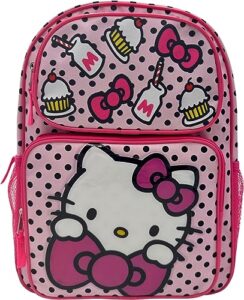 fast forward hello kitty 16" licensed large school backpack (hello kitty polka dots)