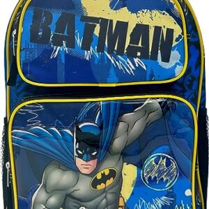 Fast Forward Kid’s Licensed 16” Large School Backpacks with Multiple Pockets (Batman)