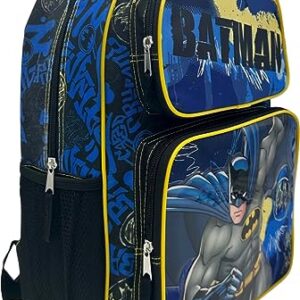 Fast Forward Kid’s Licensed 16” Large School Backpacks with Multiple Pockets (Batman)