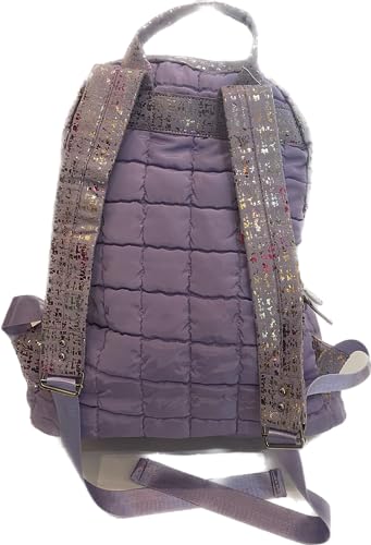 Bari Lynn Lavender Quilted Backpack with Irredescent Accents