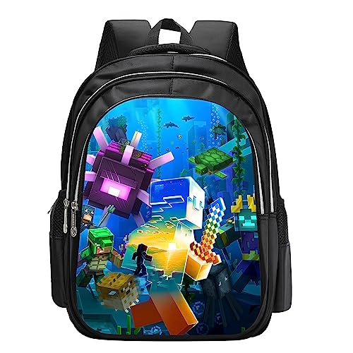 Mine Game Craft Backpack Lightweight Canvas Travel Backpack Gift Anime Cartoon 3d Print Laptop Bag For Sports Hiking Work