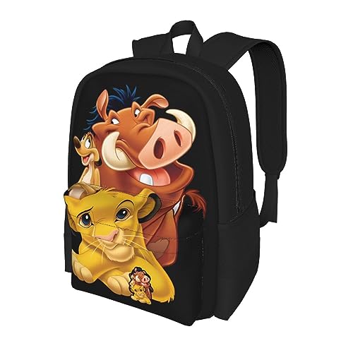 atgzfdr Lion Adult Backpack Anime Computer Bag Hiking Bookpack Schoolbag For Adult Men Women Black One Size¡­