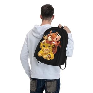 atgzfdr Lion Adult Backpack Anime Computer Bag Hiking Bookpack Schoolbag For Adult Men Women Black One Size¡­