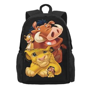 atgzfdr Lion Adult Backpack Anime Computer Bag Hiking Bookpack Schoolbag For Adult Men Women Black One Size¡­