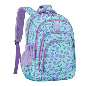 mygoo kids backpack for girls | colorful school backpack for teen | archibald collection | 17" tall | berry purple