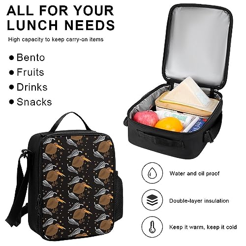 Supdreamc Adults Rucksack Sets - New Zeland Kiwi Bird Art Carry On Bag Shoulder Book Bags Travel and Sport Backpack Rucksack, 3 Piece Daypack Laptop Backpack