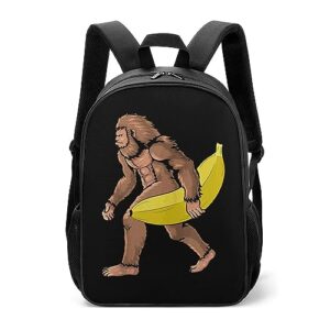 bigfoot carrying banana laptop backpack cute lightweight backpacks travel daypack