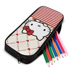 JVUQHLA 3Pcs Backpack Set 17inch Backpack With Lunch Box Pencil Case for Girl Women Back to School Supplies Gift (Cute Cartoon Cat)