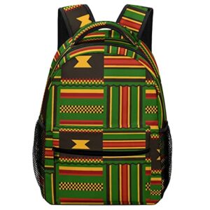 african kente cloth tribal print unisex laptop backpack lightweight shoulder bag travel daypack