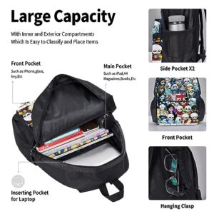 BNALAO Sans Cartoon Undertale Anime 3PCS Cartoon Backpack Set Laptop Backpack Portable Lunch Bag Print Pencil Case Travel Bags Daily