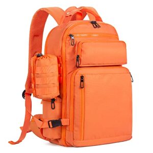 JANA Travel Backpack for College,Hiking, Camping – Bookbag Laptop Backpack for Men and Women - College Daypack Water Resistant Bag with Water Sleeve -Orange