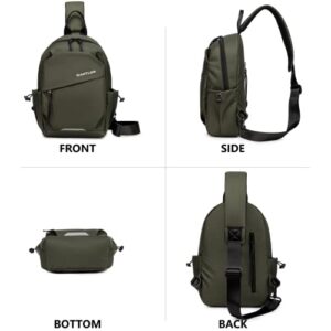 CANTLOR Men Small Sling Bag Crossbody Backpack Travel Daypacks Chest Pack Lightweight Outdoor Shoulder Bag One Strap