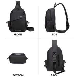 CANTLOR Men Small Sling Bag Crossbody Backpack Travel Daypacks Chest Pack Lightweight Outdoor Shoulder Bag One Strap