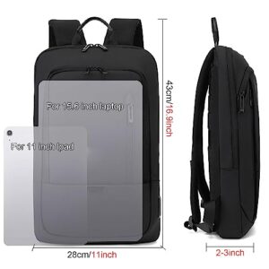 AUGUR canvas School backpack with Slim Laptop Backpack for College Hiking Travel Business backpack men