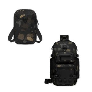 ozuko travel sling bag for men women，large capacity waterproof crossbody chest bag and mini sling phone bag