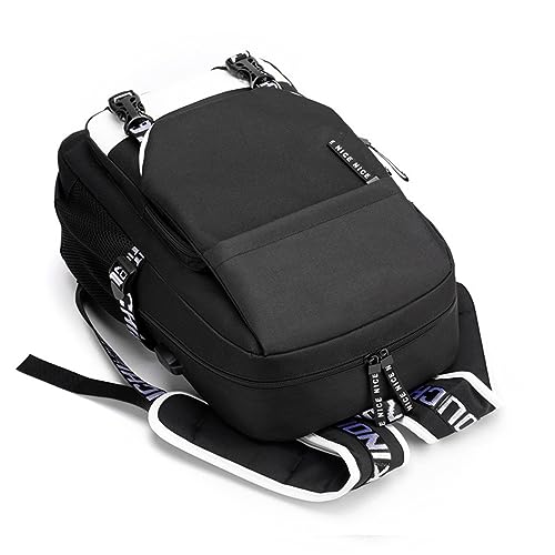 RICHSAIKOU Monkey Luffy Backpack Anime 1 Piece Ace Gear 5 Nika Form Zoro Dayback Laptop Bag Travel Bag with USB Charge Port (B)