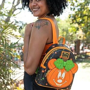 Loungefly Disney Glow in the Dark Pumpkin Minnie Mouse Women's Backpack