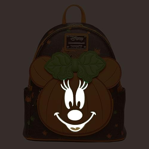 Loungefly Disney Glow in the Dark Pumpkin Minnie Mouse Women's Backpack