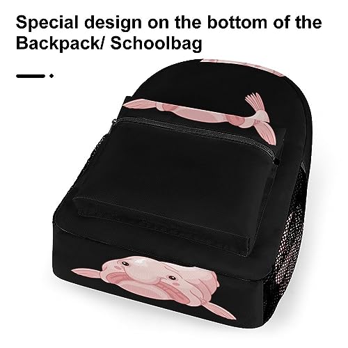 Cute Blob Fish Blobfish Lightweight Travel Backpack for Unisex Casual Laptop Bookbag for Camping