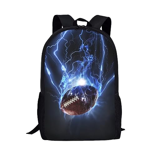 AmzPrint American Football Backpacks Students Rugby School Bag Backpack For Teenagers Boys And Girls Travel Study Backpack