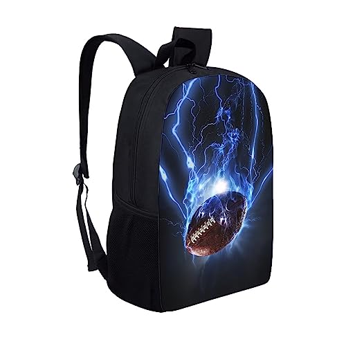 AmzPrint American Football Backpacks Students Rugby School Bag Backpack For Teenagers Boys And Girls Travel Study Backpack