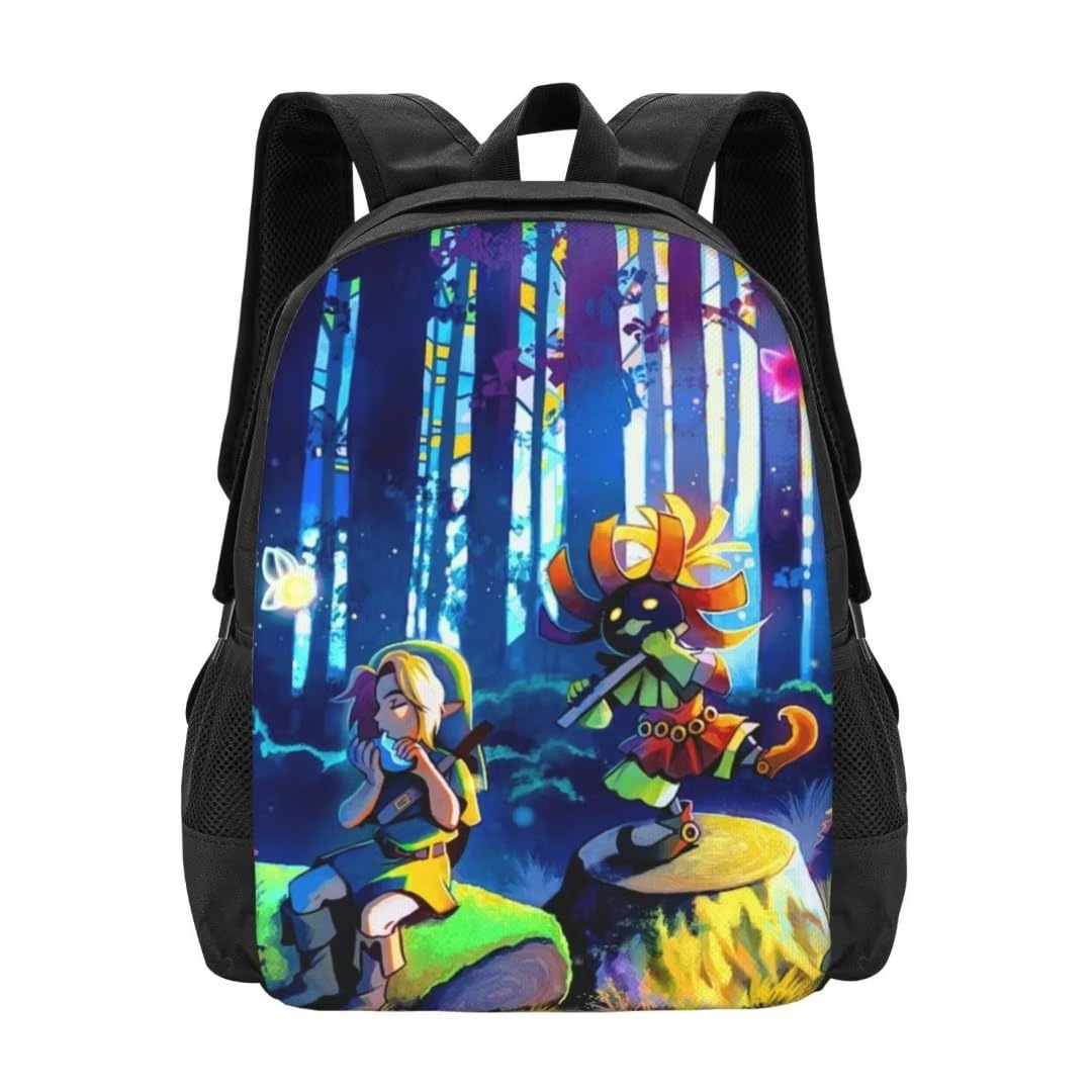 Sabia Zelda Game Theme Backpack Cartoon Backpack Lightweight Travel Backpack Laptop Backpack Casual Daypack Zelda Game Fan Gift