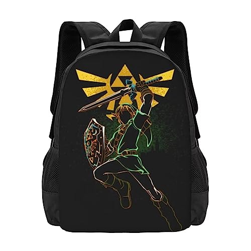 Sabia Novelty Game Backpack Zelda Backpack Casual Travel Backpack Lightweight Laptop Bag College Use Zelda Game Fan Gift