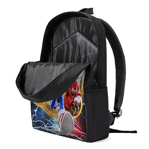 YOKUA Sonic Hedgehog Backpack Cartoon Anime Backpack Lightweight Durable Travel Backpack Laptop Backpack Casual Daypack Sonic Fan Gift
