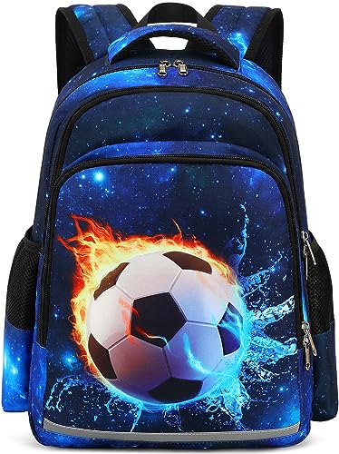 CAMTOP Soccer Backpack for School Kids Boys Backpacks Preschool Kindergarten Elementary Football Bookbag(Age 3-8 Years)