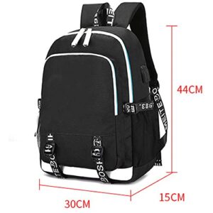 blucagand Eat Sleep Anime Gaming Repeat Backpack Canvas Capacity Backpack Laptop Backpack Travel Backpack