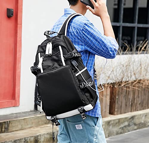 Waroost PSG Novelty Bagpack Messi Canvas Bookbag-Lightweight Large Knapsack with USB Charging Port for Travel,Outdoor