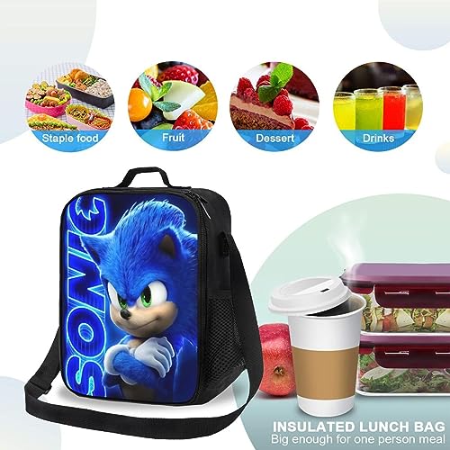 SFZWCZ Adventure Anime Backpack Set Lightweight Cartoon Backpack With Lunch Box Travel Companion