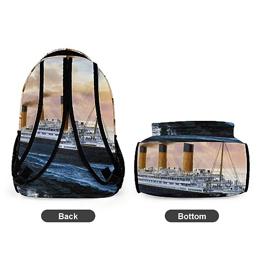 Retro Titanic Famous Old Historic Travel Laptop Backpack Durable Computer Bag Daypack for Men Women