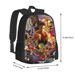 NEWCREATEES Laptop Backpacks Mike Boxer Tyson Unisex Backpack Multipurpose Double Shoulder Bag for Travle Camping Hiking Work Gifts