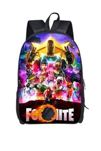 qgv 3d printed gaming backpack unisex anime backpack lightweight travel daypacks black3-one size
