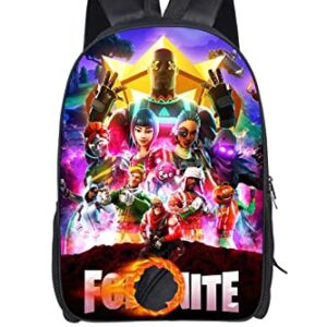 Qgv 3d Printed Gaming Backpack Unisex Anime Backpack Lightweight Travel Daypacks Black3-One Size