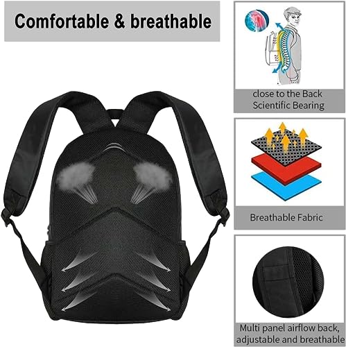 Qgv 3d Printed Gaming Backpack Unisex Anime Backpack Lightweight Travel Daypacks Black3-One Size