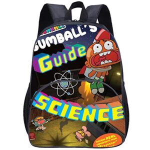 umocan teen the amazing world of gumball bookbag,water proof travel daypack canvas knapsack with frontal pocket