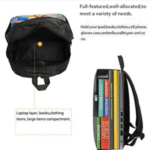 UMocan Teen The Amazing World of Gumball Bookbag,Water Proof Travel Daypack Canvas Knapsack with Frontal Pocket