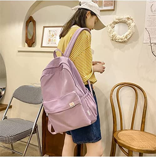 Dfcdcoo Difa Backpack, Difa’s Bear Plain Backpack, Sage Green Backpack Kawaii Cute Backpack Large capacity Casual Aesthetic Backpack (White)