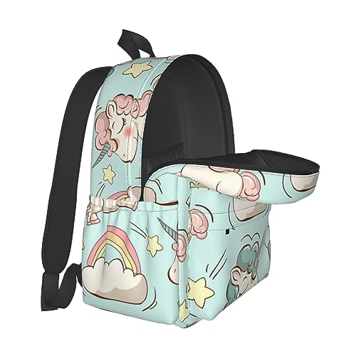 PEIXEN Cute Animal Rainbow Unicorn Travel Backpacks Laptop Backpack Lightweight Rucksack Casual Daypack Computer Bags for Women Men