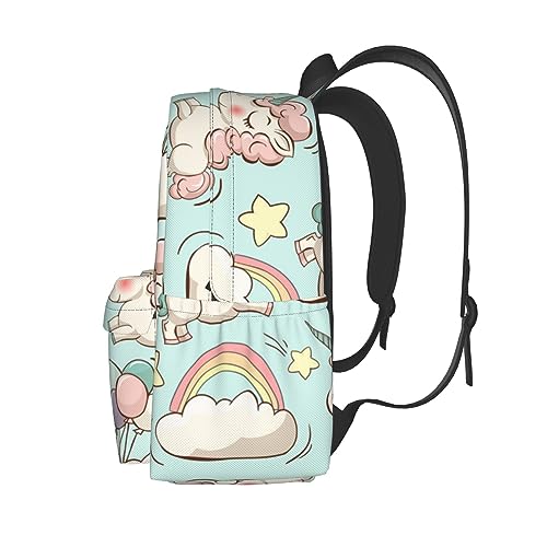 PEIXEN Cute Animal Rainbow Unicorn Travel Backpacks Laptop Backpack Lightweight Rucksack Casual Daypack Computer Bags for Women Men